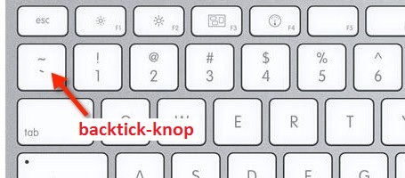 backtick-knop